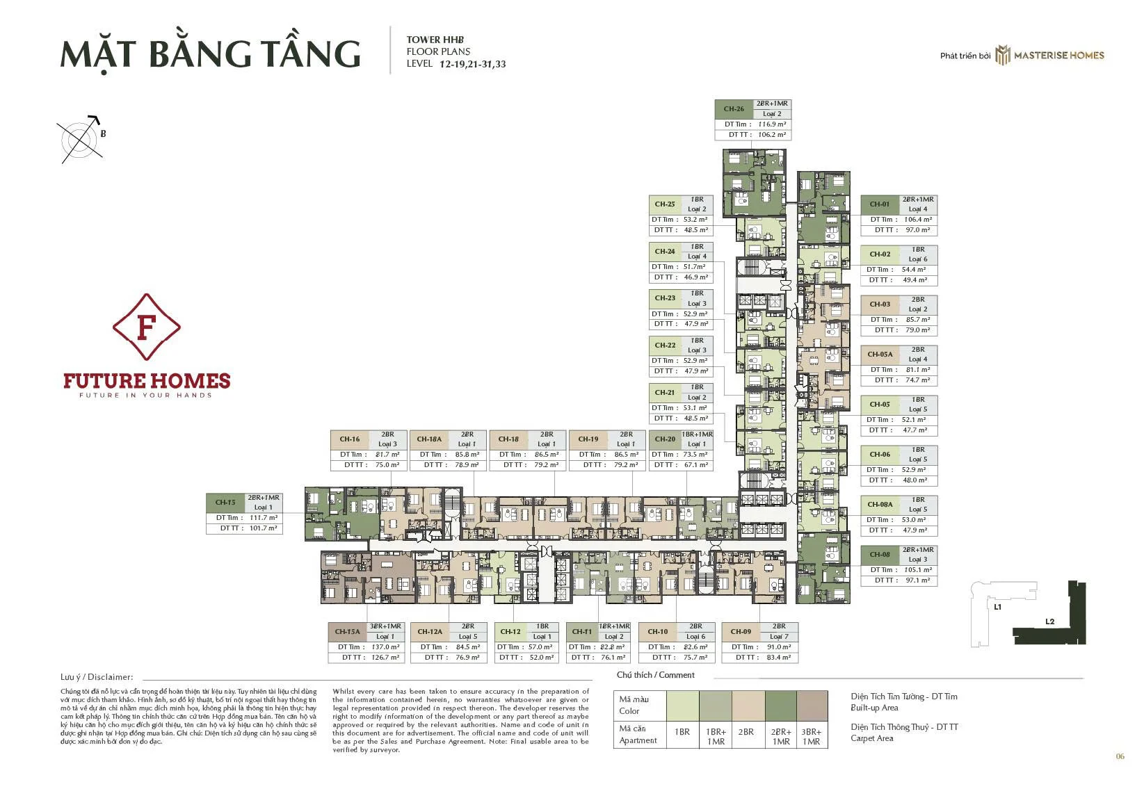 Mặt bằng tầng điển hình Tòa L2